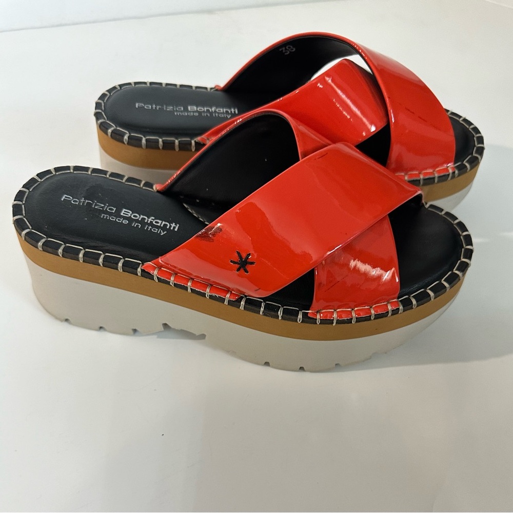 Red Platform Sandals